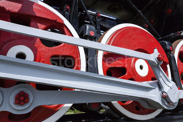 Stok fotoğraf: Tekerlekler · eski · tren · endüstriyel · makine