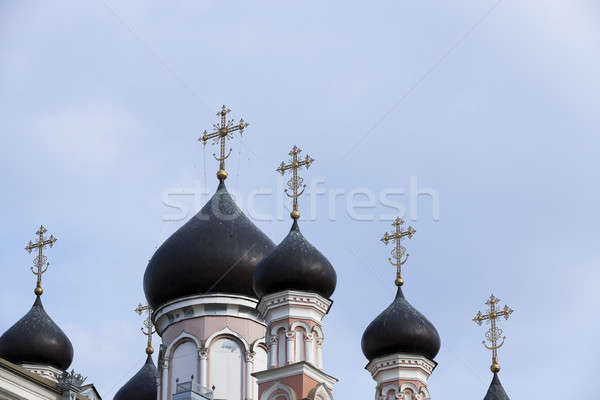 Ortodox biserică Bielorusia trece urban Imagine de stoc © avq