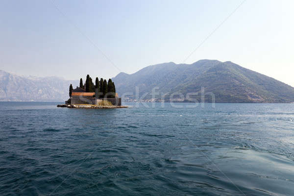 Montenegro Gebäude Bereich Meer Küste Himmel Stock foto © avq