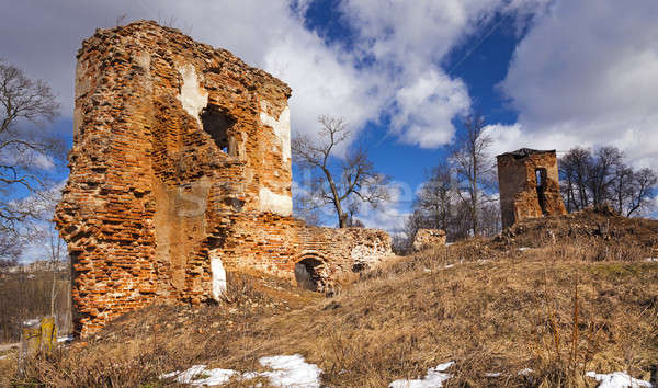 Festung Ruinen Foto Gebäude Wissenschaft Burg Stock foto © avq