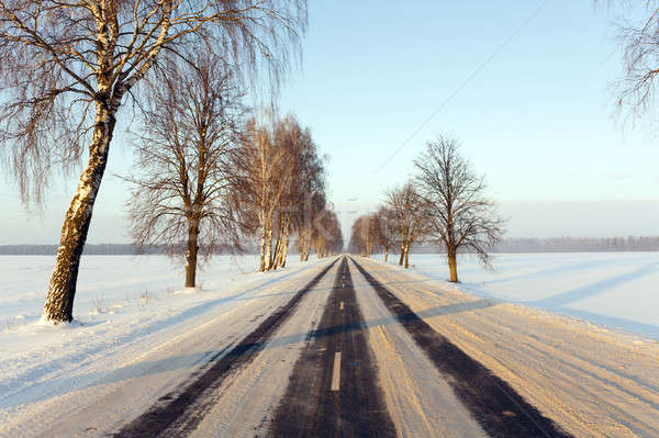 Сток-фото: зима · дороги · небольшой · покрытый · снега · зимний · сезон