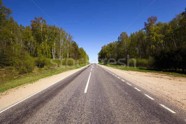 Stock photo: the asphalted road 