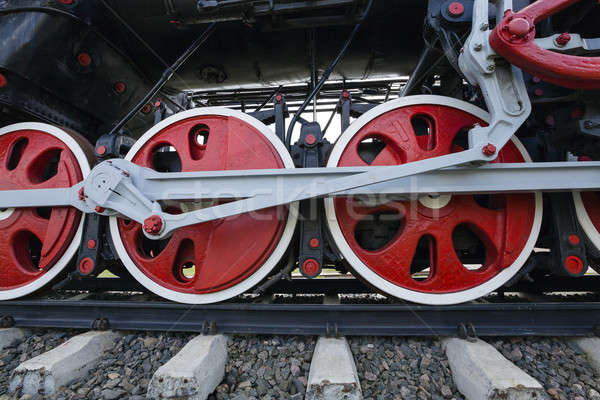 Rodas velho trem industrial máquina Foto stock © avq