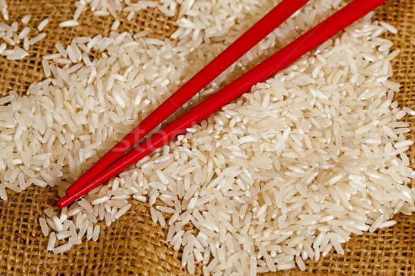 Fehér rizs közelkép étel növény eszik Stock fotó © avq