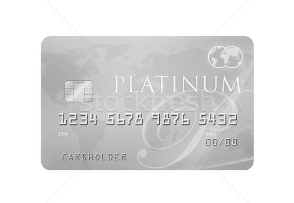 Platino tarjeta de crédito tarjeta mapa del mundo colores ricos Foto stock © axstokes