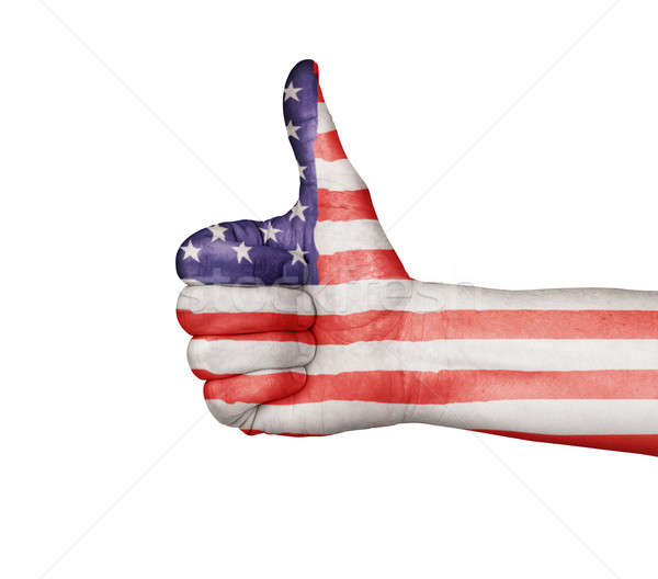 Estados Unidos américa masculino mão aprovação Foto stock © axstokes