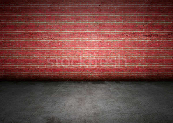 Sujo parede de tijolos rachaduras sujo iluminação Foto stock © axstokes