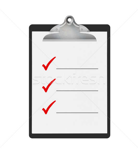 Coisas lista verificar lista preto clipboard Foto stock © axstokes