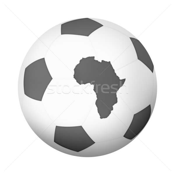 Futebol África bola mapa um futebol Foto stock © axstokes