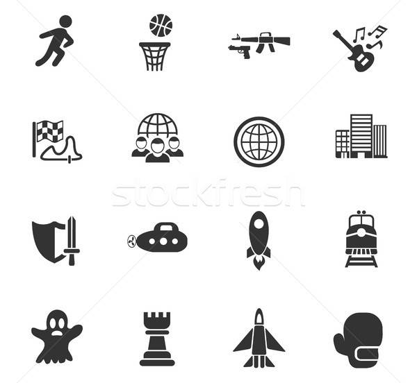 game genre icon set Stock photo © ayaxmr