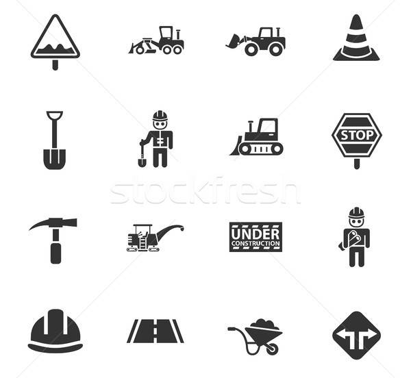 road repairs icon set Stock photo © ayaxmr