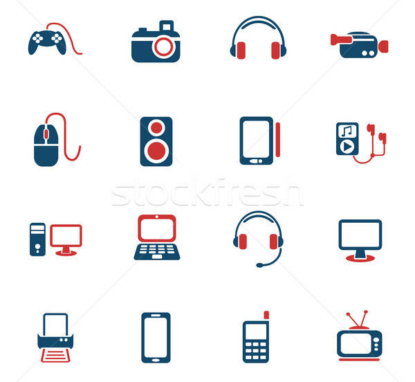 gadget icon set Stock photo © ayaxmr