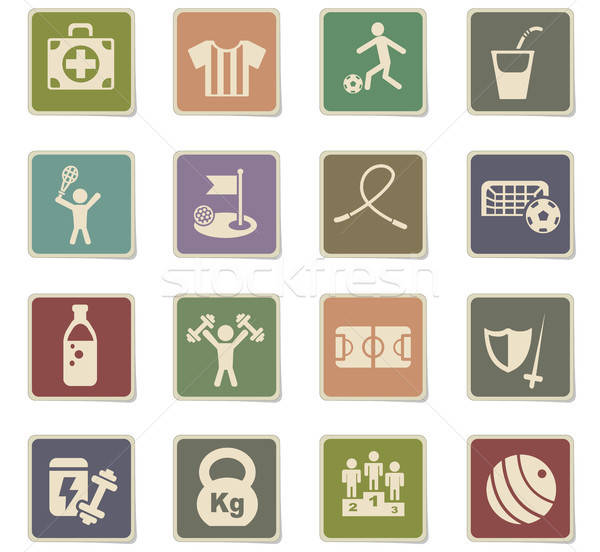sport icon set Stock photo © ayaxmr