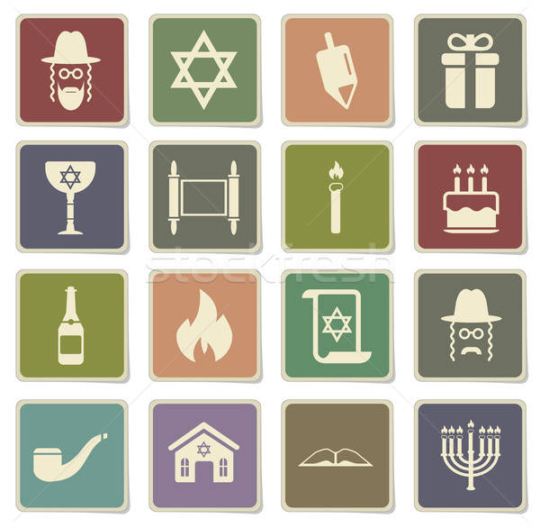 Hanukkah simply icons Stock photo © ayaxmr