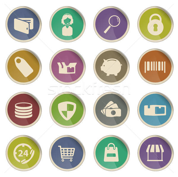 E-commerce simply icons Stock photo © ayaxmr