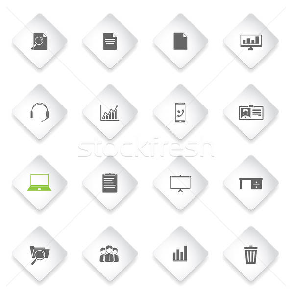 Office simply icons Stock photo © ayaxmr