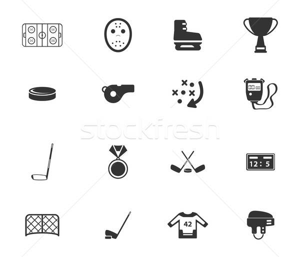 Hockey eenvoudig iconen symbool web icons gebruiker Stockfoto © ayaxmr