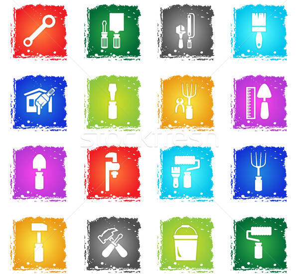 work tools icon set Stock photo © ayaxmr