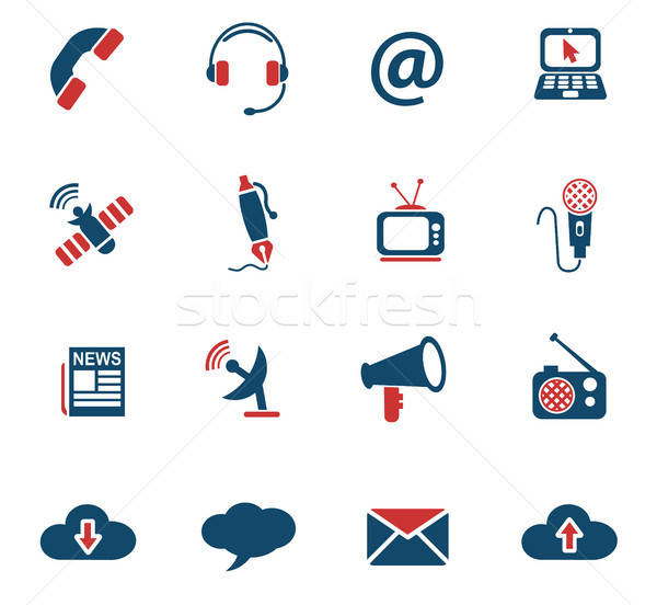 Communicatie web icons gebruiker interface ontwerp Stockfoto © ayaxmr