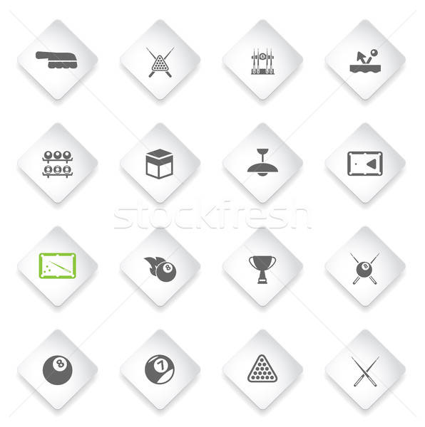 Billard einfach Symbole Symbol Web-Icons Benutzer Stock foto © ayaxmr