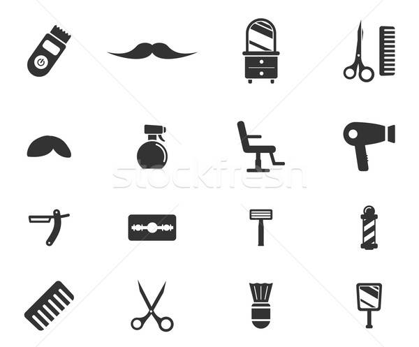 Barbershop simply icons Stock photo © ayaxmr