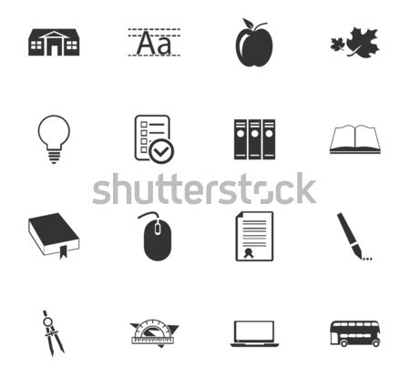 School Icons set Stock photo © ayaxmr