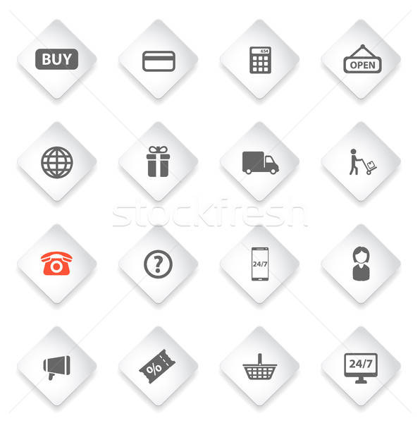 Ecommerce simplesmente ícones símbolo os ícones do web usuário Foto stock © ayaxmr