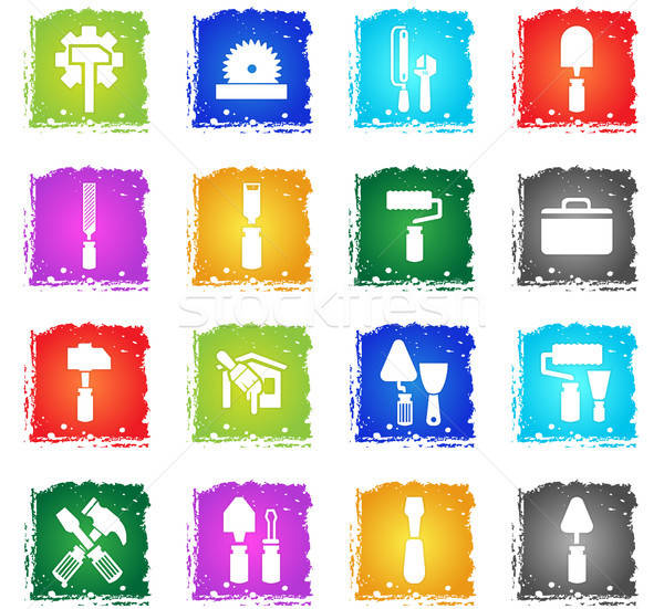 work tools icon set Stock photo © ayaxmr