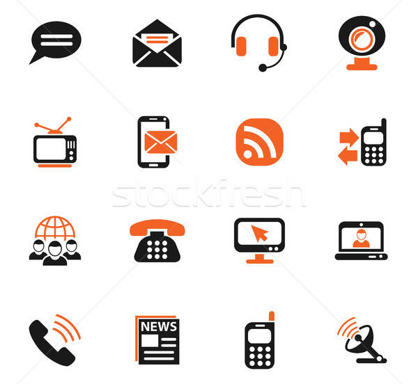 Kommunikation Web-Icons Benutzer Schnittstelle Design Stock foto © ayaxmr