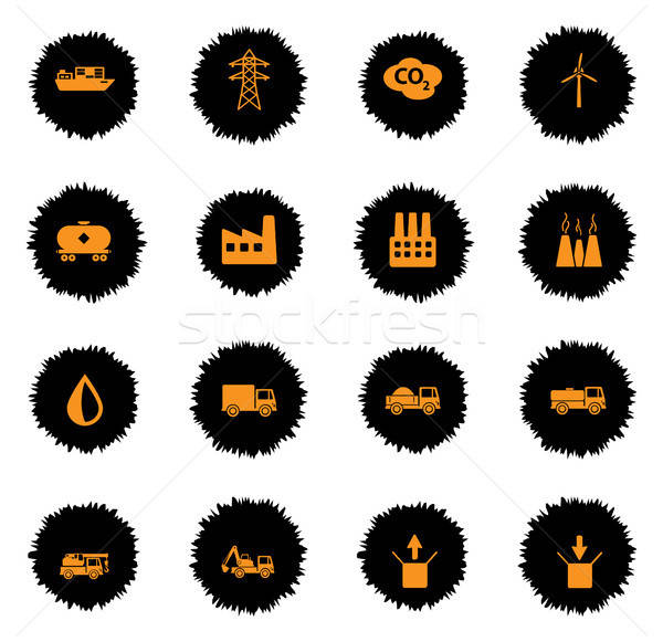 Industrial simplemente iconos vector web usuario Foto stock © ayaxmr