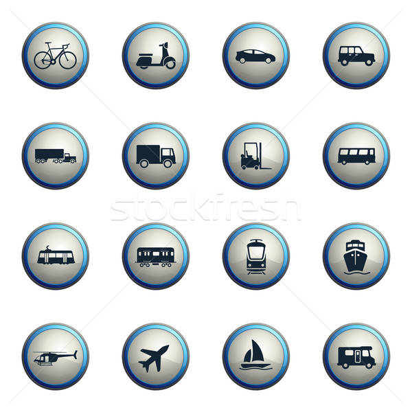 Stock photo: Transportation simply icons