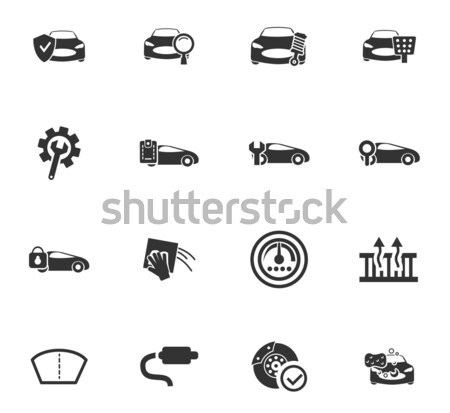 Car shop icons set Stock photo © ayaxmr