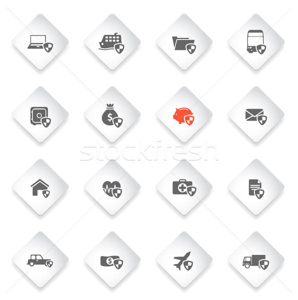 Biztosítás egyszerűen ikonok szimbólum webes ikonok felhasználó Stock fotó © ayaxmr