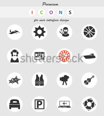 [[stock_photo]]: Croisière · simplement · icônes · web · utilisateur