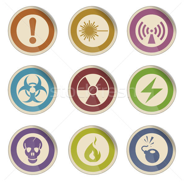 Hazard Sign Icons Stock photo © ayaxmr