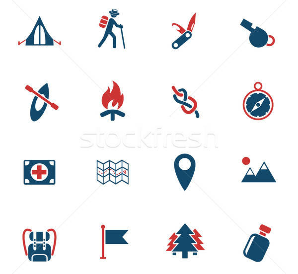 day of skouts icon set Stock photo © ayaxmr