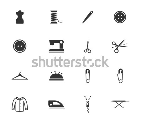 Tailoring icons set Stock photo © ayaxmr