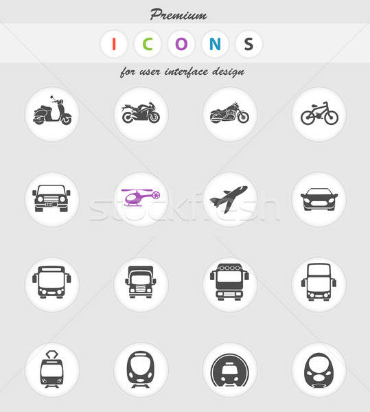 Transport mode icons Stock photo © ayaxmr