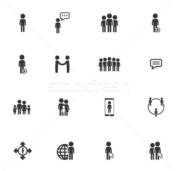 Comunidade simplesmente ícones símbolo os ícones do web usuário Foto stock © ayaxmr