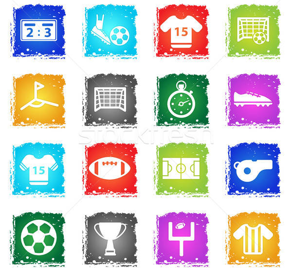Football simply icons Stock photo © ayaxmr