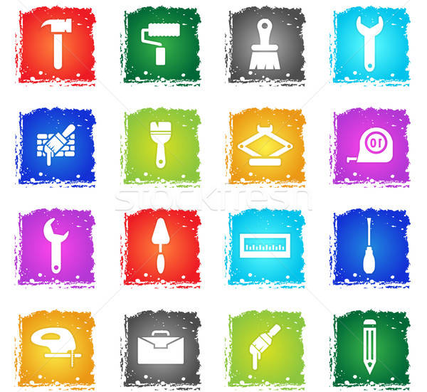 work tools icon set Stock photo © ayaxmr