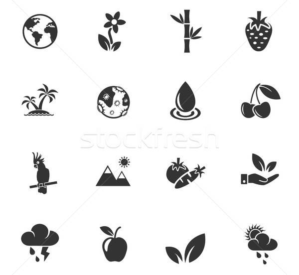 Stock photo: nature icon set