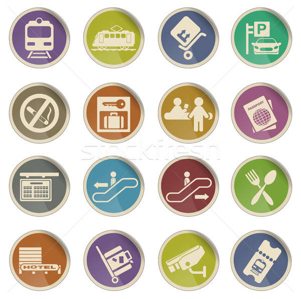 Train station symbols Stock photo © ayaxmr