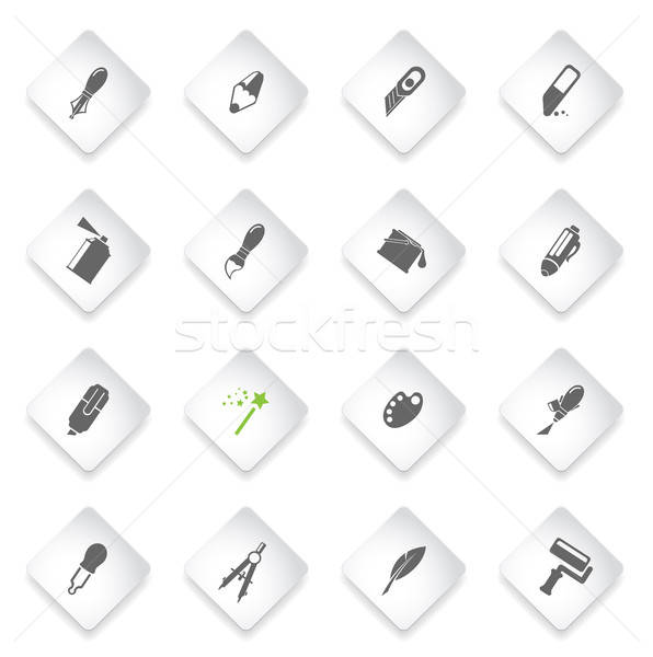 Stock photo: Design tools icons set