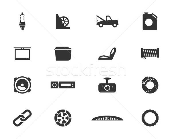 Car shop icons set Stock photo © ayaxmr