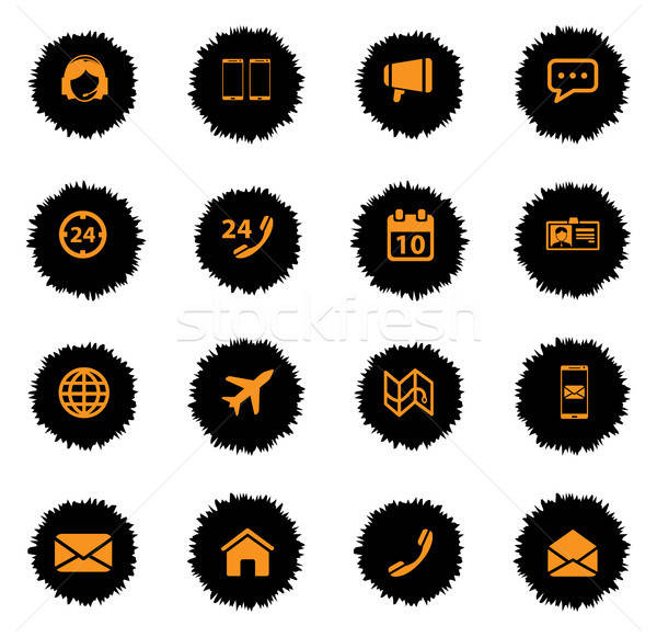 Contacts simply icons Stock photo © ayaxmr