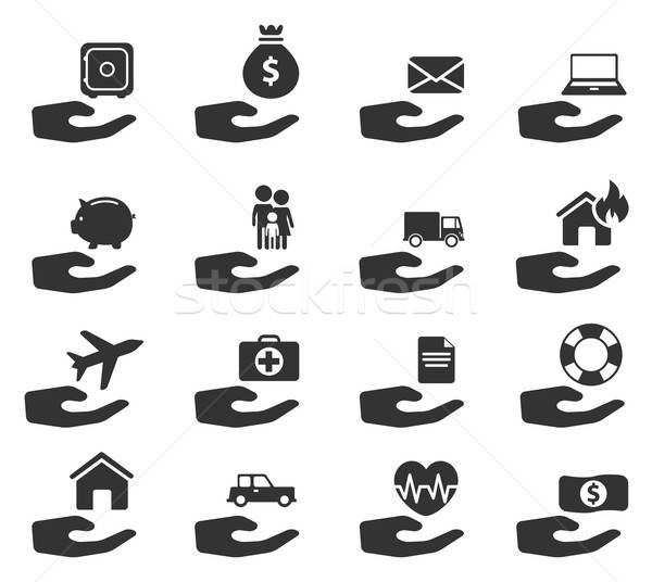 Insurance simply icons Stock photo © ayaxmr