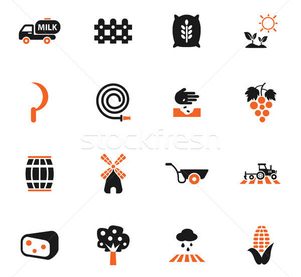 agricultural icon set Stock photo © ayaxmr