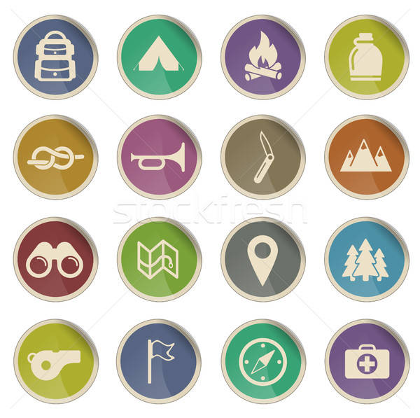 Boy Scout Label icons Stock photo © ayaxmr