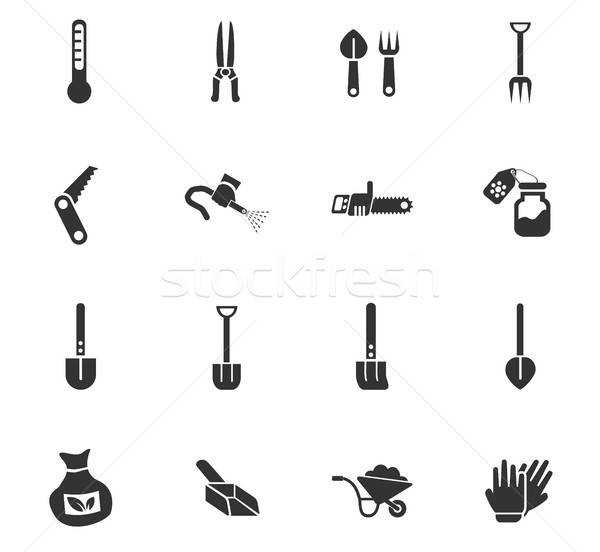 garden tools icon set Stock photo © ayaxmr